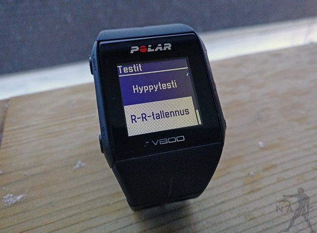 Polar V800:lla voi mitata R-R-intervalleja